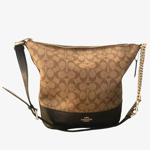 Coach Handbags - Coach Paxton Duffle Bag Signature Canvas Crossbody Shoulder Gold Chain Leather